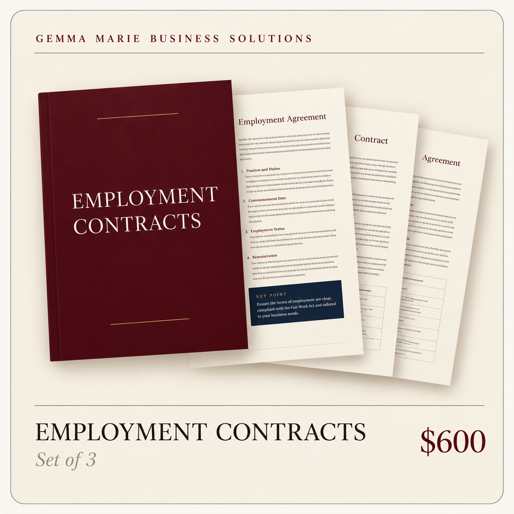 Employment contracts pro forma pack, set of three