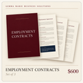 Employment contracts pro forma pack, set of three