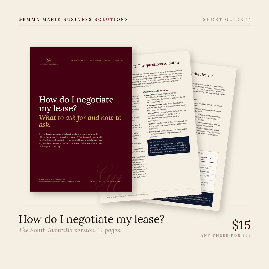 How do I negotiate my lease? The South Australia version