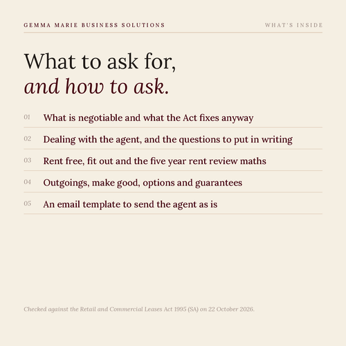 How do I negotiate my lease? The South Australia version